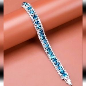 Topaz Tennis Bracelet Silver Bracelet Elegant New